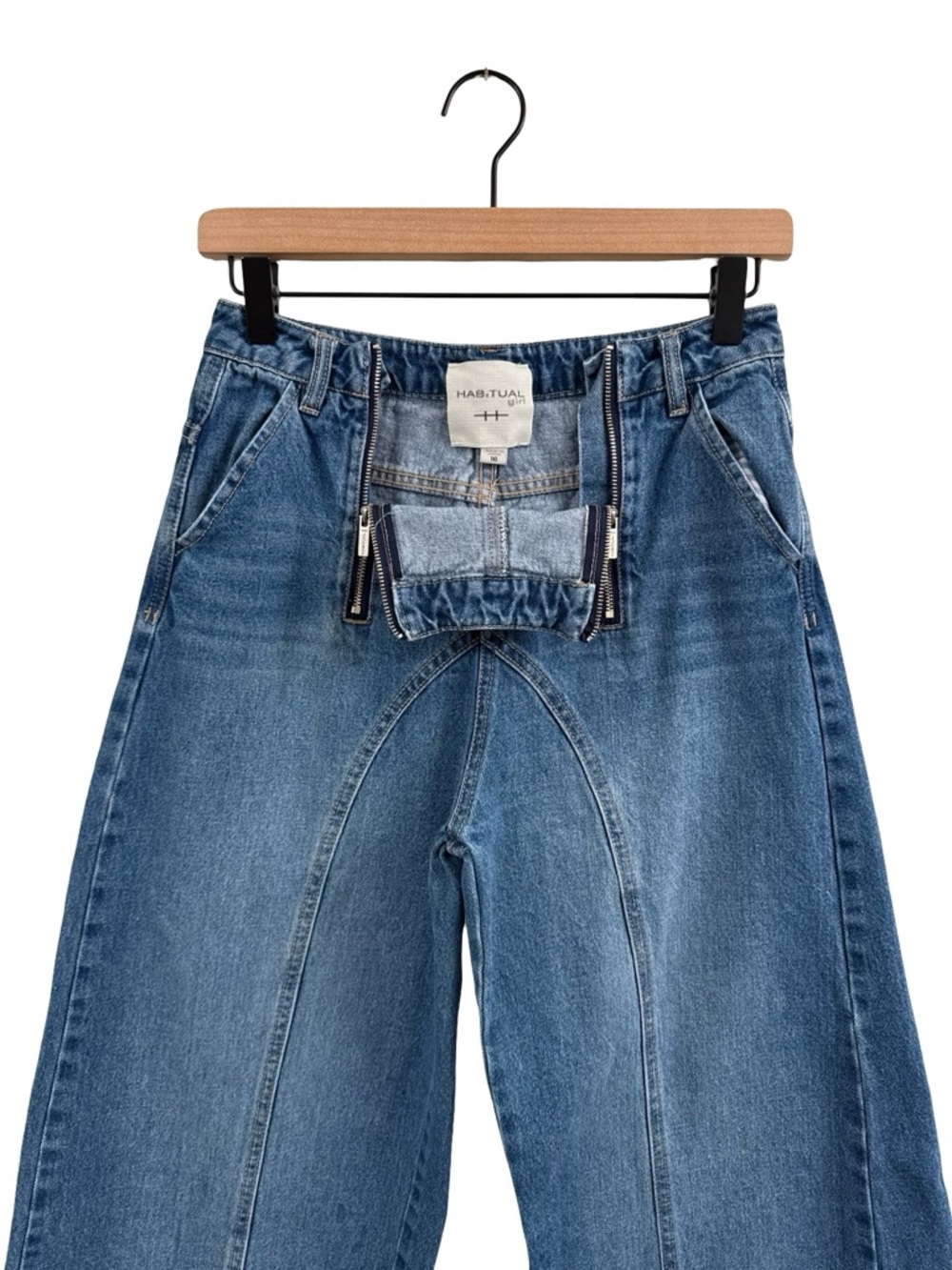 Habitual Denim Barrel Wide Leg High-Rise Jeans - Blue - Picture 4 of 14